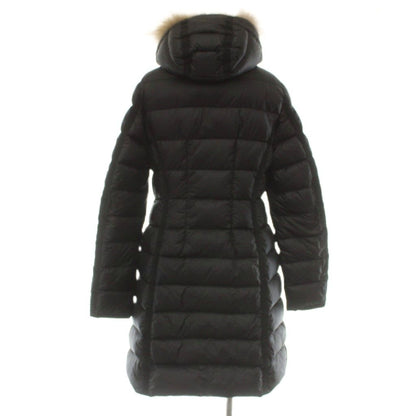 Moncler Hermifur Down Coat Outer Hood Black 0 — view 2