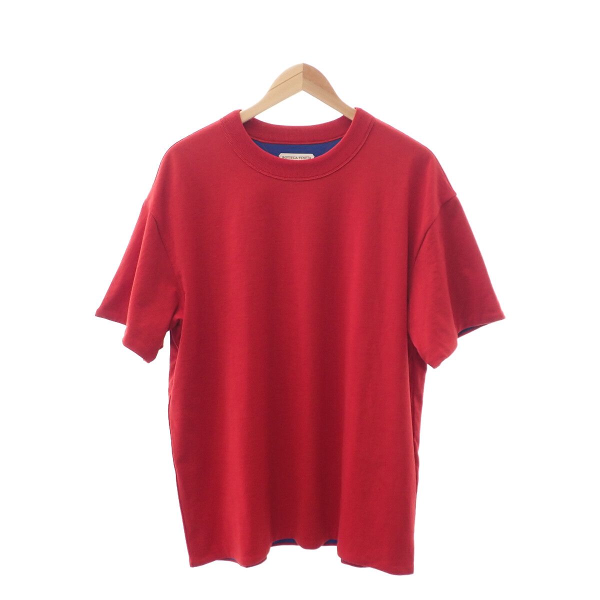 Bottega Veneta Double Layer Short Sleeve T-Shirt Cotton Red Blue S