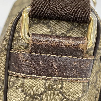 Gucci Shoulder Bag GG Supreme Brown Champagne Gold — view 8