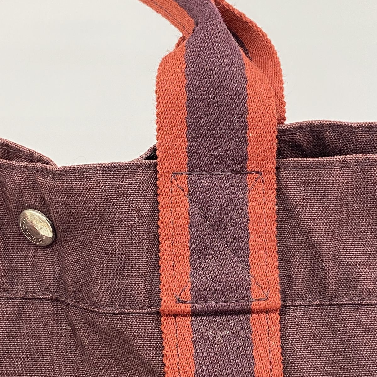 Hermes Tote Bag Fourre Tout MM Canvas Brown Silver — view 8