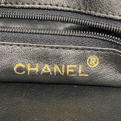 Chanel Shoulder Bag Quilted Lambskin Black Gold — view 5