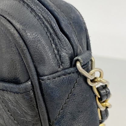 Chanel Shoulder Bag Quilted Lambskin Black Gold — view 7