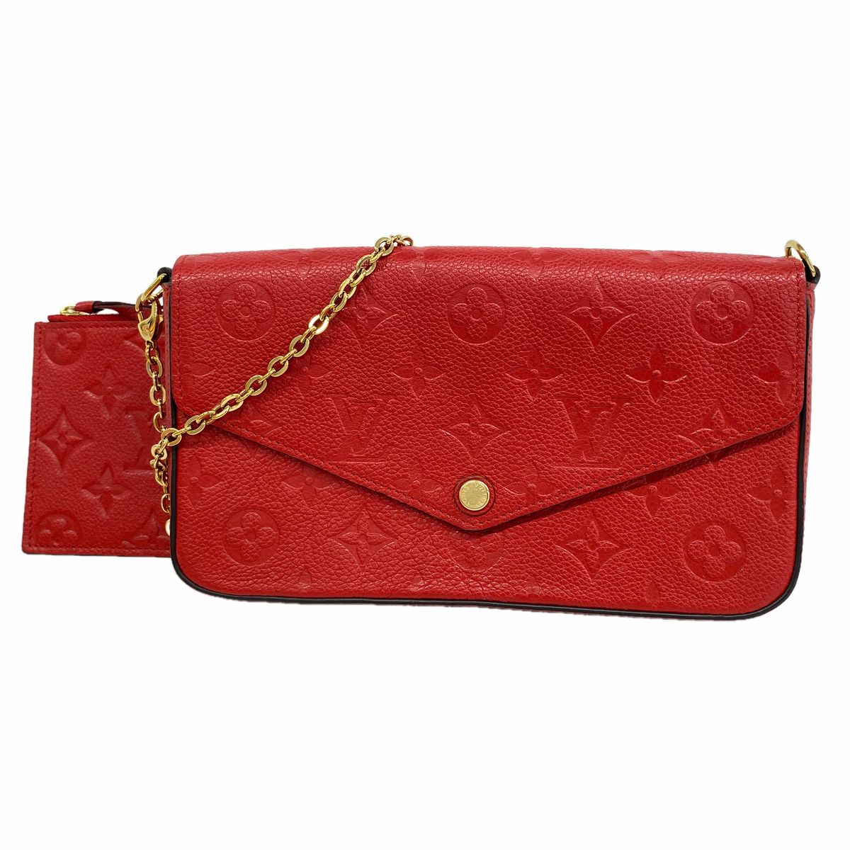 Louis Vuitton Wallet on Chain Monogram Empreinte Pochette Felicie Cerise