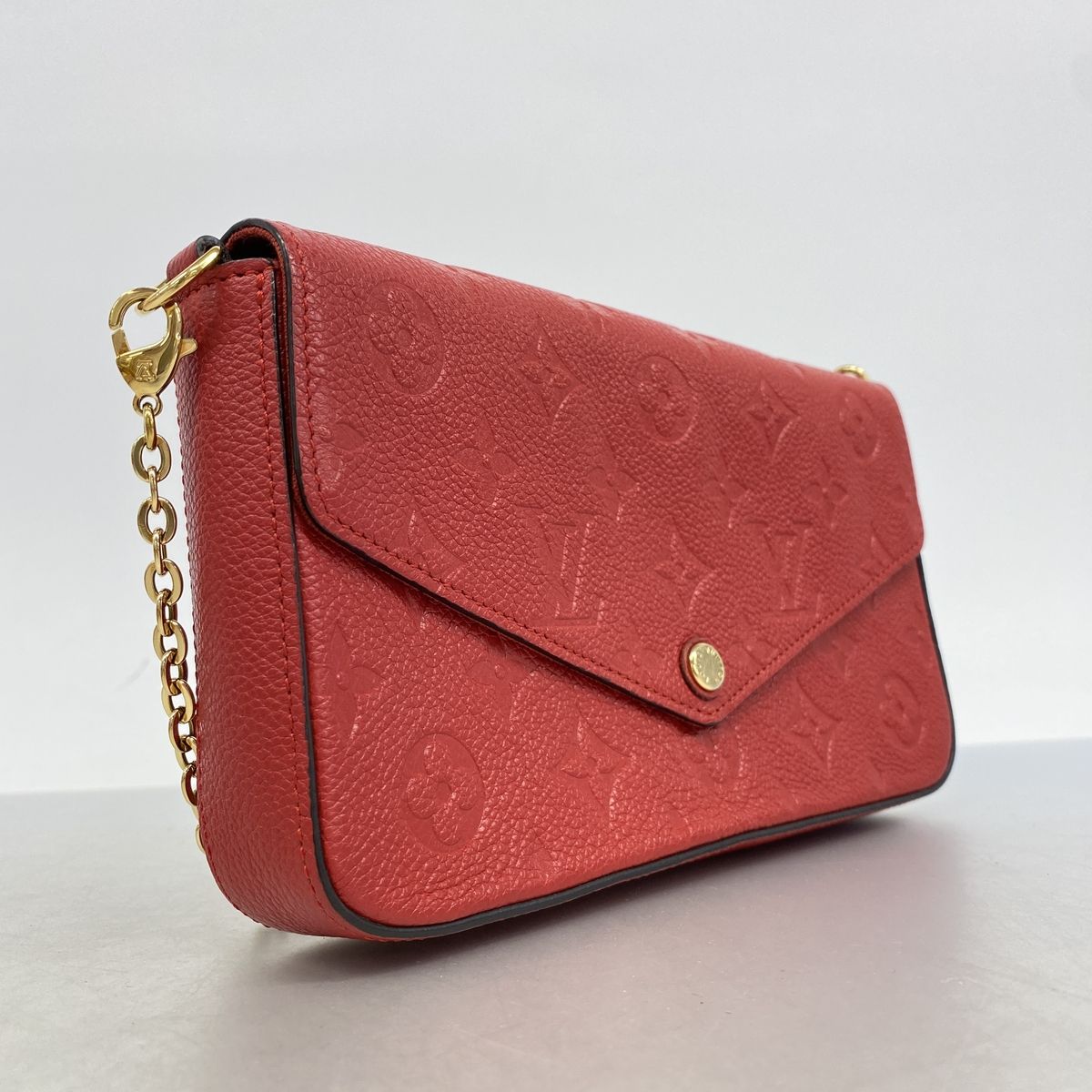 Louis Vuitton Wallet on Chain Monogram Empreinte Pochette Felicie Cerise — view 2