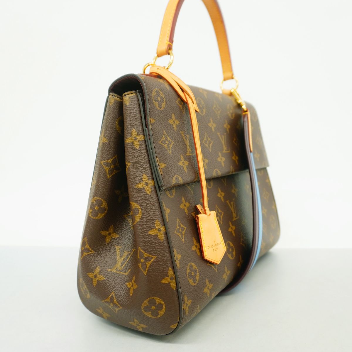 Louis Vuitton Handbag Monogram Cluny MM Brown Blue Gracial 2-Way Bag — view 2