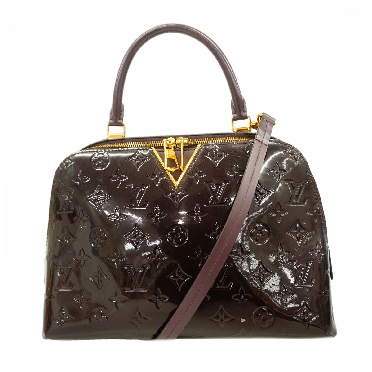 Louis Vuitton Handbag Vernis Melrose Amarante 2-Way Bag