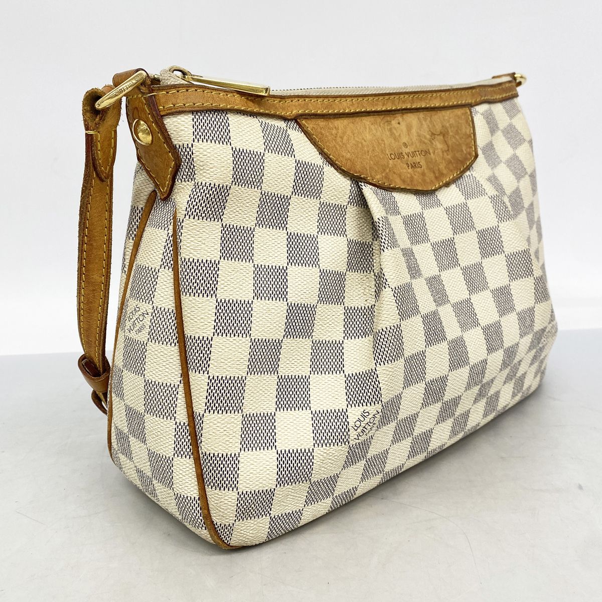 Louis Vuitton Shoulder Bag Damier Azur Siracusa White — view 2