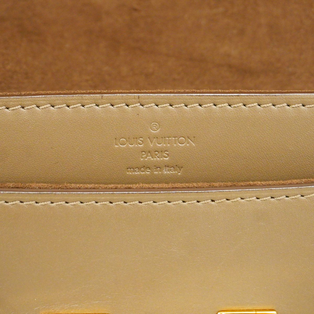 Louis Vuitton Shoulder Bag Calfskin Pochette Louise GM Granit — view 5