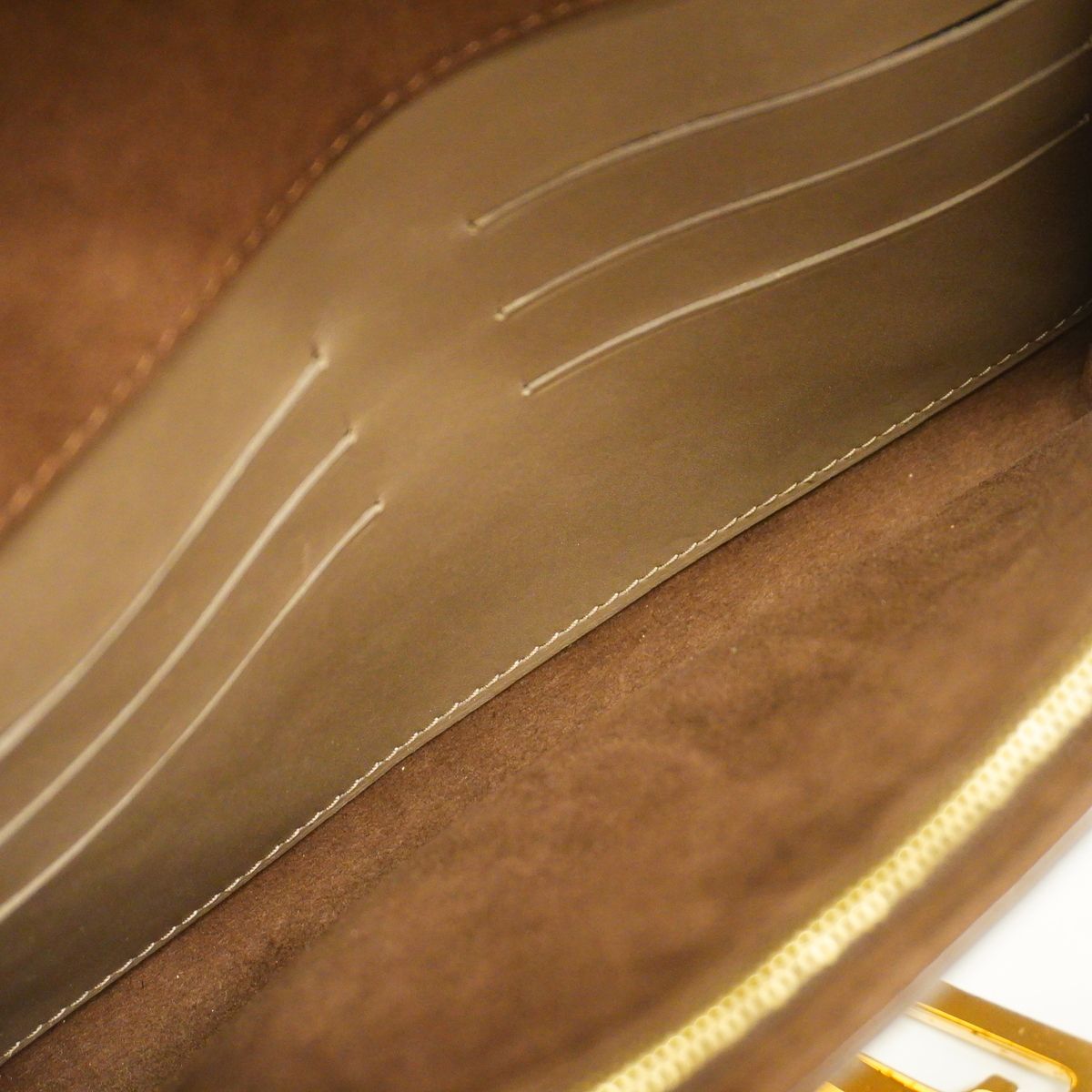 Louis Vuitton Shoulder Bag Calfskin Pochette Louise GM Granit — view 4