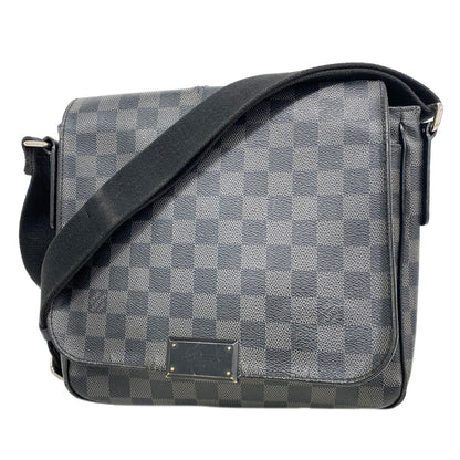 Louis Vuitton Shoulder Bag Damier Graphite District PM Gray Black