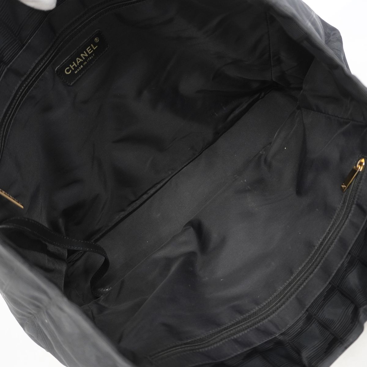 Chanel Tote Bag New Travel Nylon Black Champagne Gold — view 4