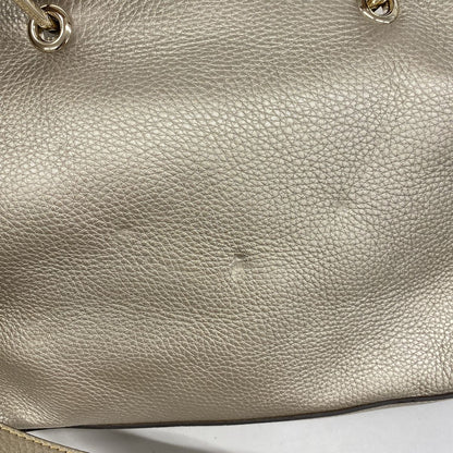 Gucci Handbag Bamboo Leather Pale Silver Champagne Gold 2-Way Bag — view 7
