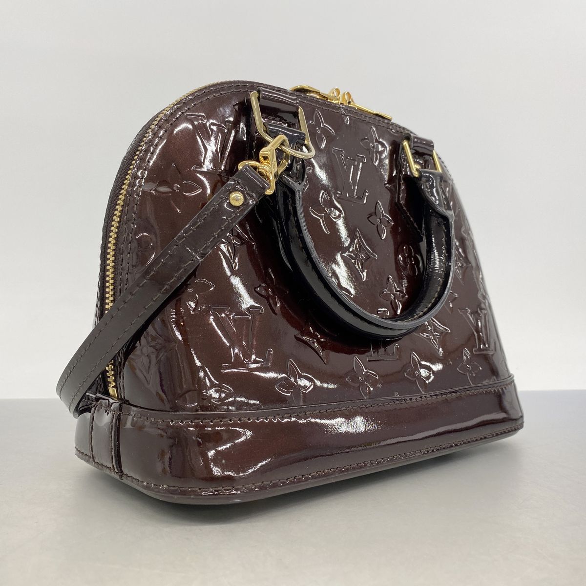 Louis Vuitton Handbag Vernis Alma BB Amarante 2-Way Bag — view 2