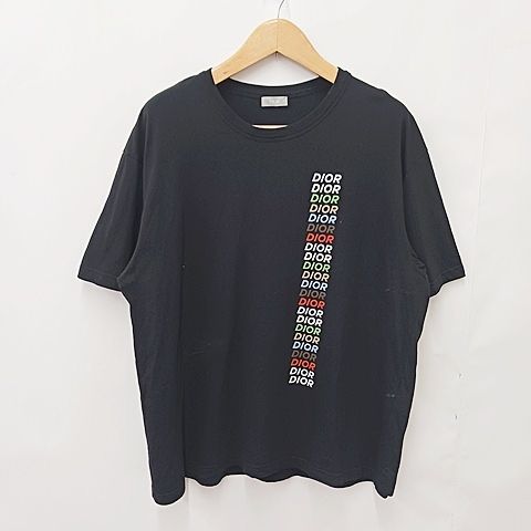 Dior Homme T-Shirt Short Sleeve Crew Neck Logo Multicolor Black X3l