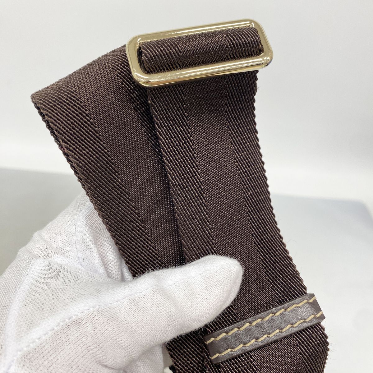 Gucci Shoulder Bag GG Supreme Brown Champagne Gold — view 7
