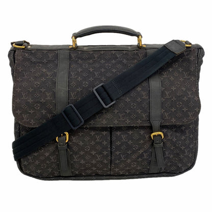 Louis Vuitton Handbag Monogram Mini Denise Blue 2-Way Bag