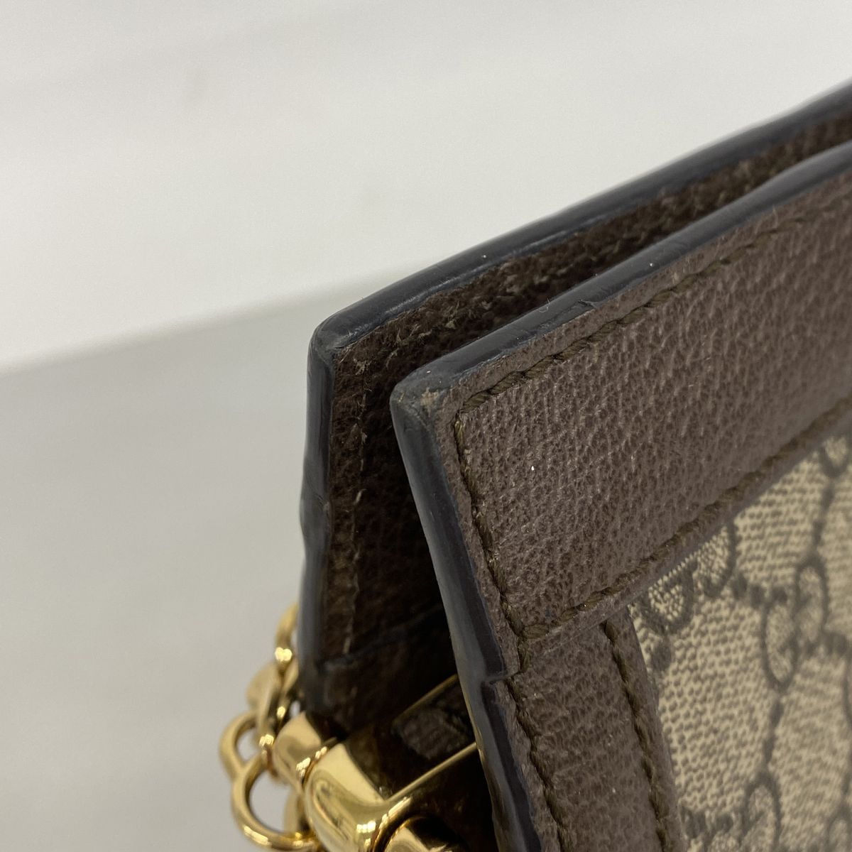 Gucci Shoulder Bag Ophidia Beige Brown Gold — view 7