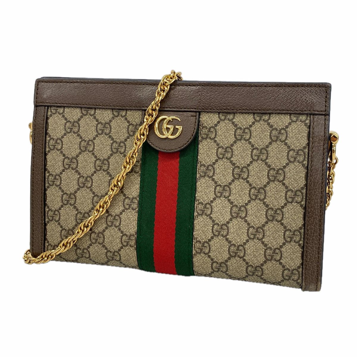 Gucci Shoulder Bag Ophidia Beige Brown Gold