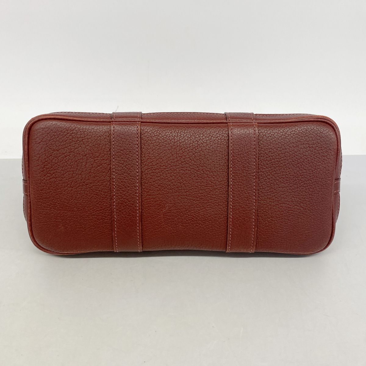 Hermes Tote Bag Petite Ceinture Toile H Red Silver — view 3