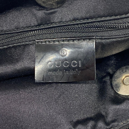 Gucci Shoulder Bag Canvas Black Silver — view 5
