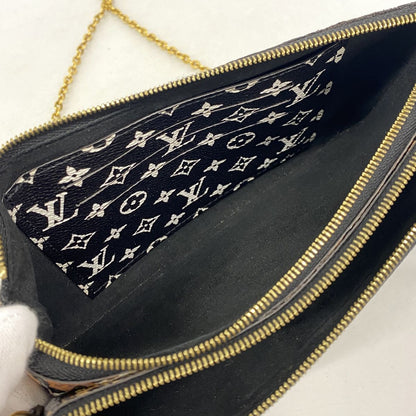 Louis Vuitton Shoulder Bag Monogram Jungle Pochette Double Zip Black Brown — view 4