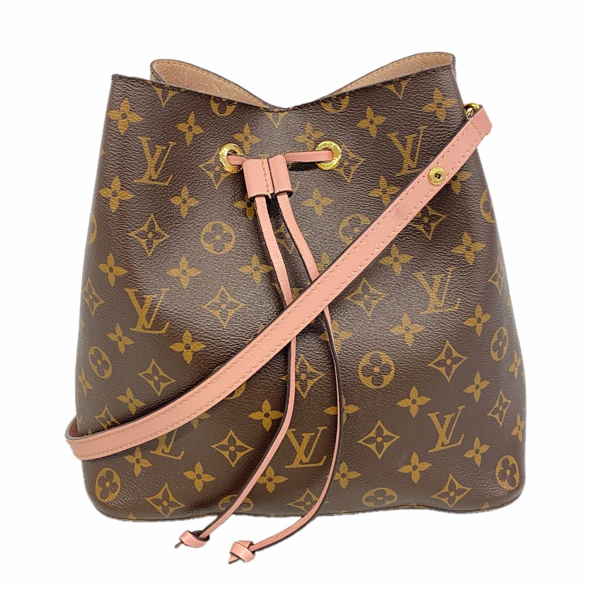 Louis Vuitton Shoulder Bag Monogram Neo Noe Brown Rose Poudre