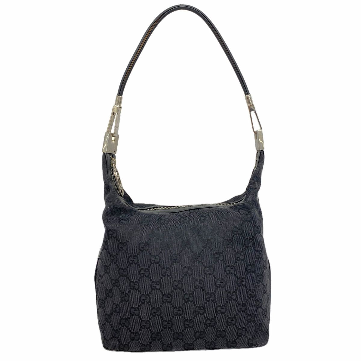 Gucci Handbag GG Canvas Black Silver