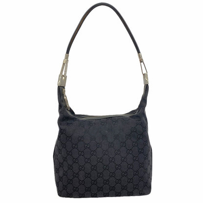 Gucci Handbag GG Canvas Black Silver