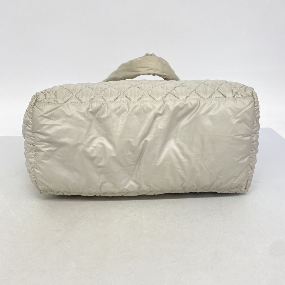 Chanel Tote Bag Coco Cocoon Nylon Gray Silver — view 3