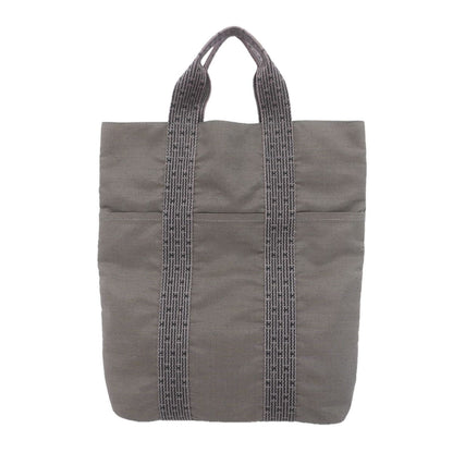 Hermes Tote Bag Her Line Cabas Nylon Gray Silver