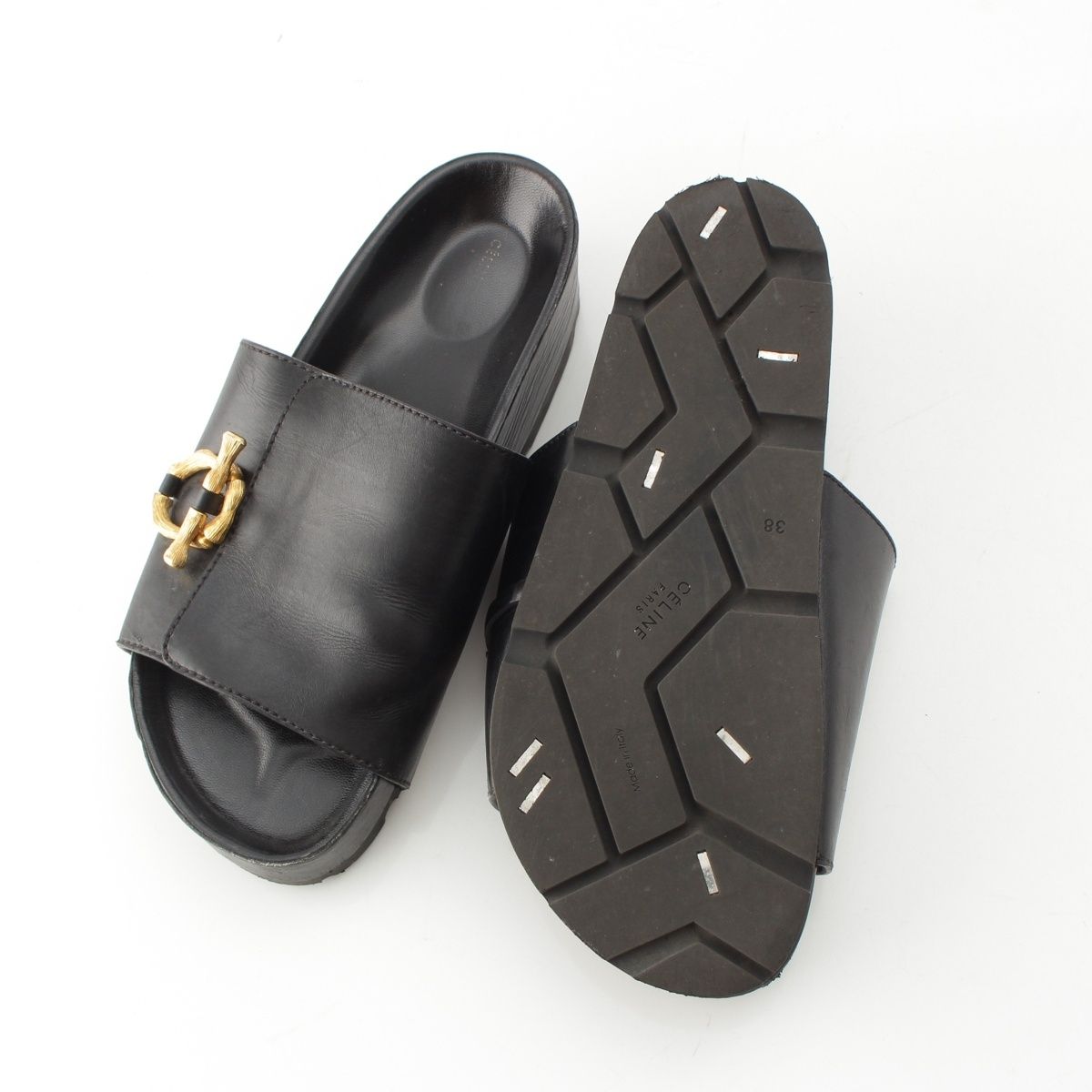 Celine Phoebe Philo Era Sandals Black — view 5