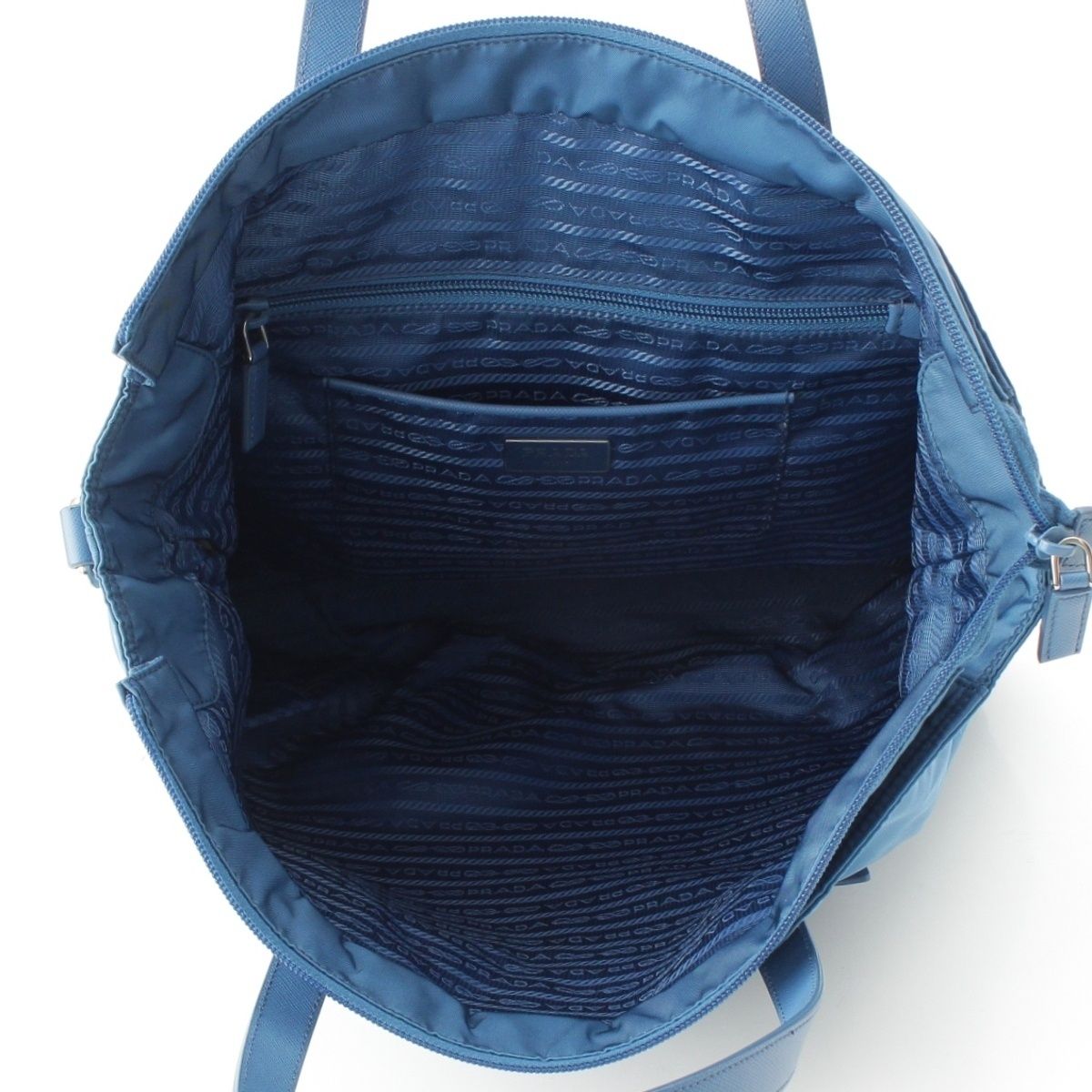 Prada Tessuto Nylon 2-Way Handbag Cobalt Blue — view 6