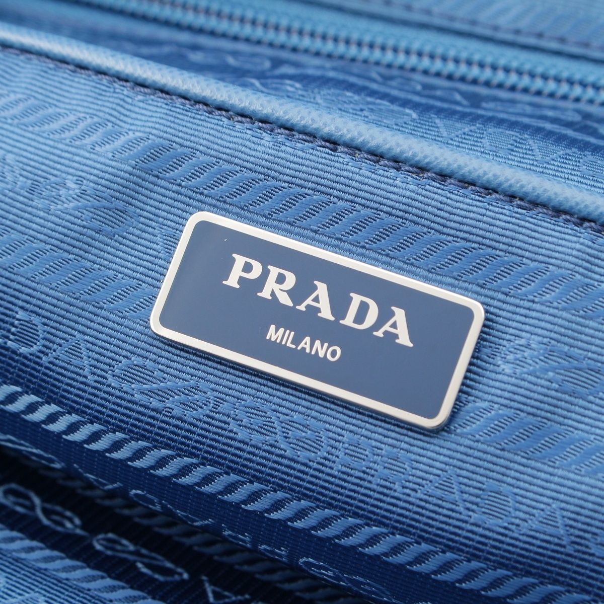 Prada Tessuto Nylon 2-Way Handbag Cobalt Blue — view 7
