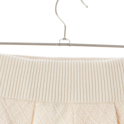 Chanel Cotton Medusa Face Charm Cable Knit Skirt Ivory Navy 38 — view 7
