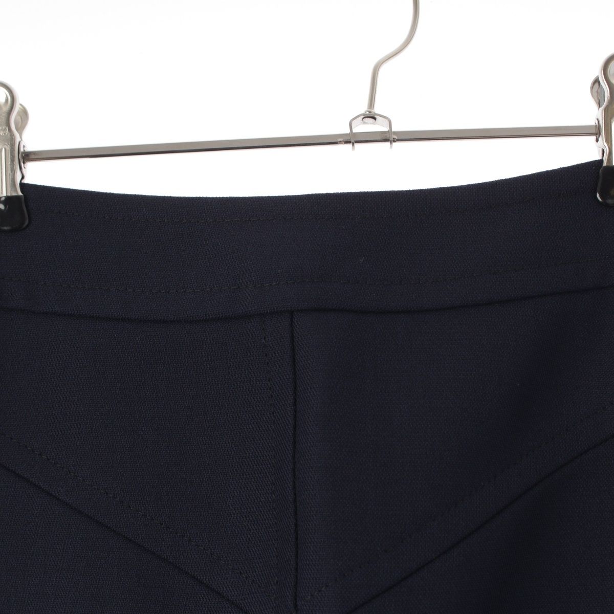 Louis Vuitton Nicolas Ghesquiere by Wool Rayon Gold Button Front Slit Skirt — view 4