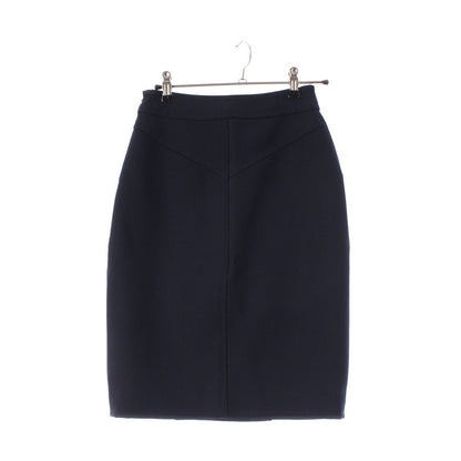 Louis Vuitton Nicolas Ghesquiere by Wool Rayon Gold Button Front Slit Skirt — view 2