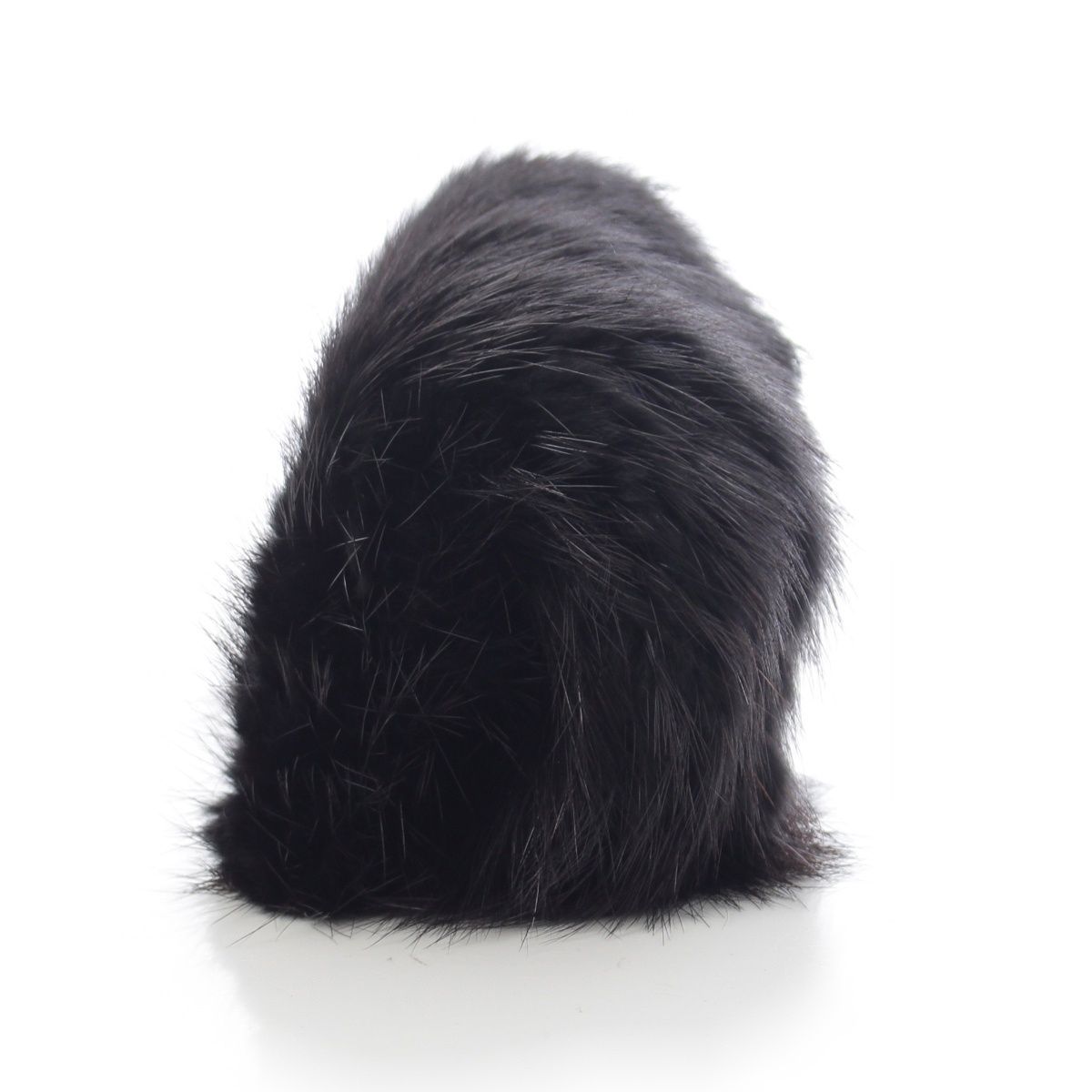Balenciaga Fur Archive Metal Plate Clutch Black — view 3
