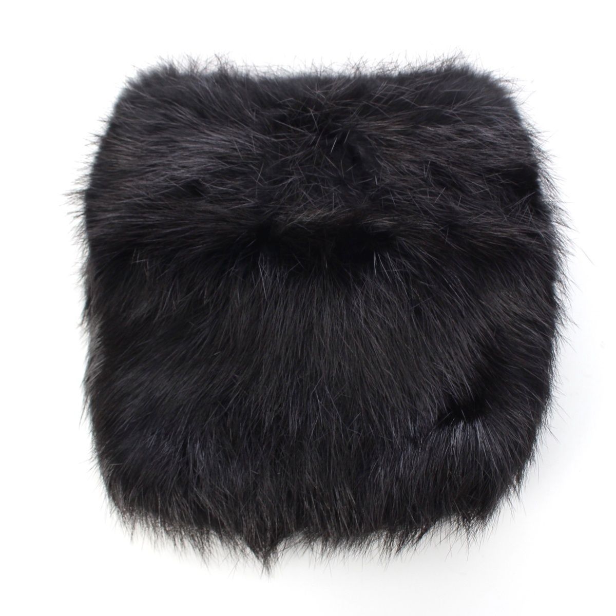 Balenciaga Fur Archive Metal Plate Clutch Black — view 7