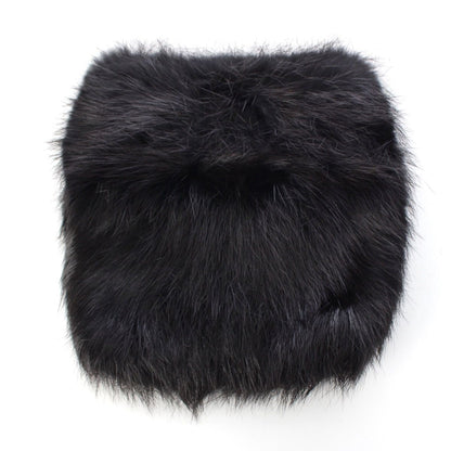 Balenciaga Fur Archive Metal Plate Clutch Black — view 7