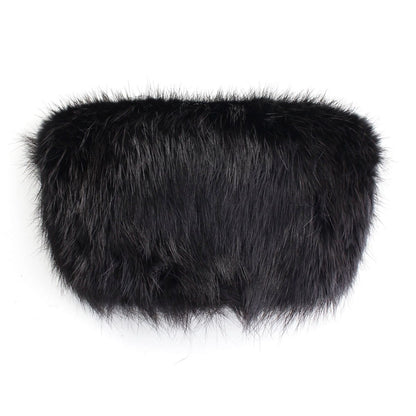 Balenciaga Fur Archive Metal Plate Clutch Black — view 4