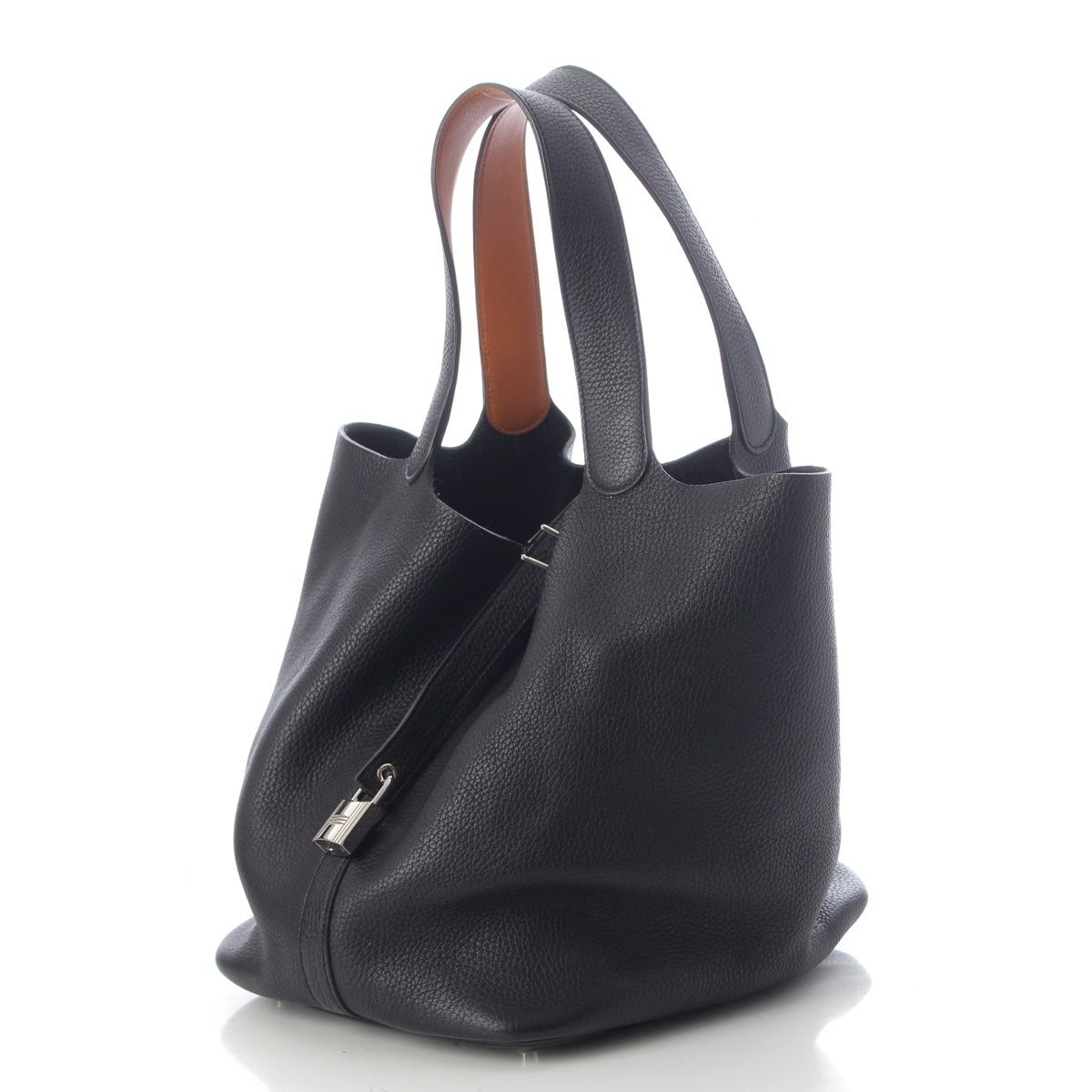 Hermes Picotin Lock GM Taurillon Clemence Tote Bag Black — view 2