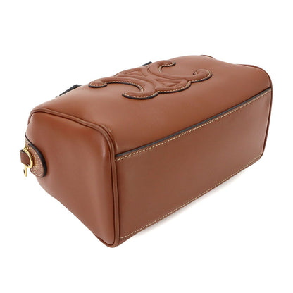 Celine Cuill Triomphe Small Boston 2-Way Bag Leather Brown — view 4