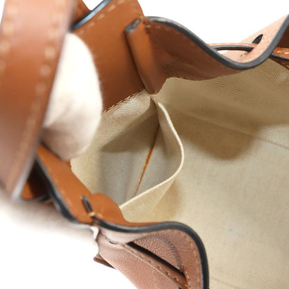 Loewe Hammock Drawstring Mini 2-Way Bag Leather Brown — view 8