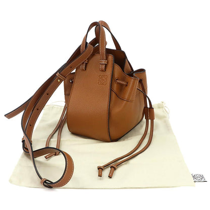 Loewe Hammock Drawstring Mini 2-Way Bag Leather Brown — view 2