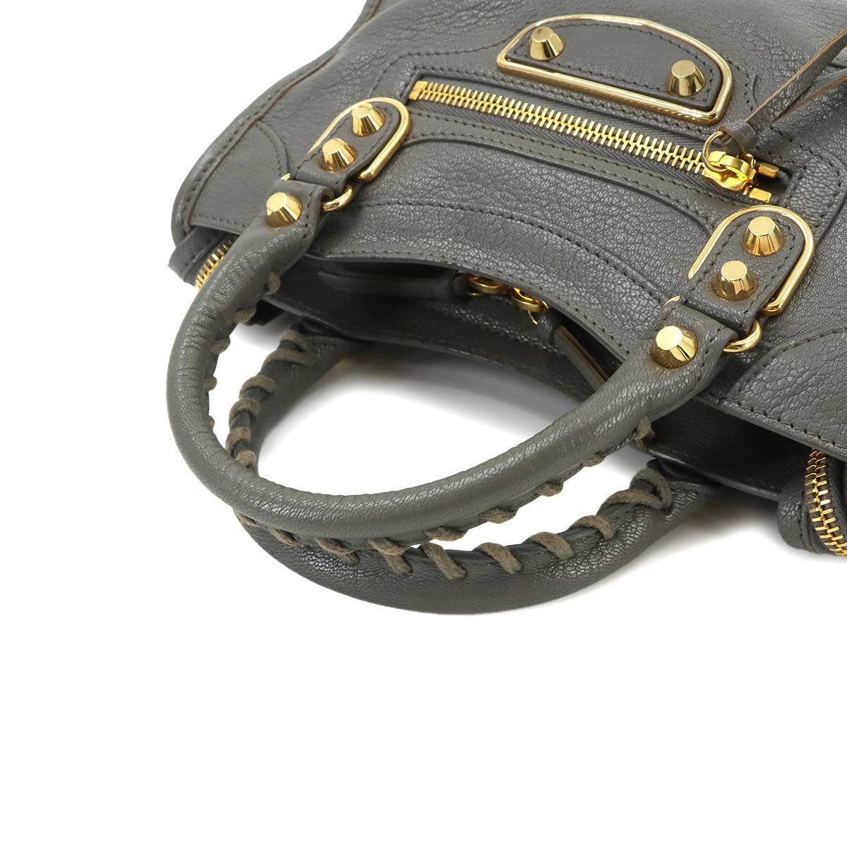 Balenciaga Classic Metallic Edge Mini City 2-Way Bag Leather Gray — view 6