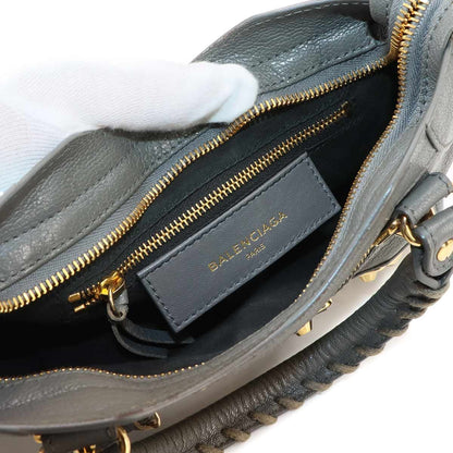 Balenciaga Classic Metallic Edge Mini City 2-Way Bag Leather Gray — view 8