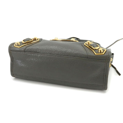 Balenciaga Classic Metallic Edge Mini City 2-Way Bag Leather Gray — view 5