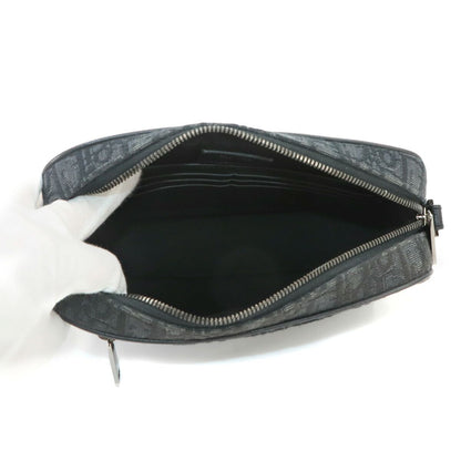 Dior Oblique Safari Shoulder Bag Canvas Leather Black — view 6