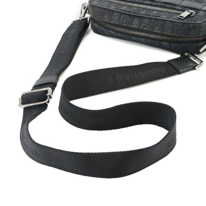 Dior Oblique Safari Shoulder Bag Canvas Leather Black — view 5