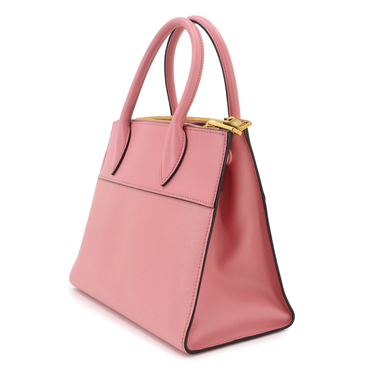 Prada Saffiano 2-Way Bag Leather Pink Gold — view 4